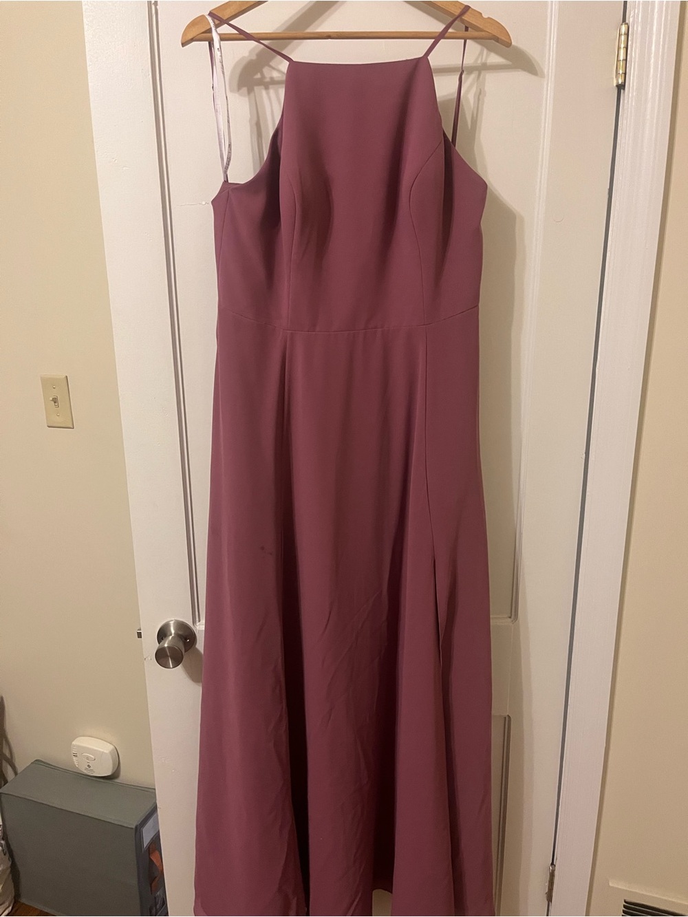 David's Bridal Chianti Spaghetti-Strap Bridesmaid Gown